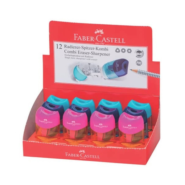 Temperówka pojedyncza z gumką Combi Mini Faber-Castell